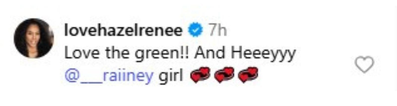 Hazel Renee's reaction to Ayesha Curry's bikini and beach photos.